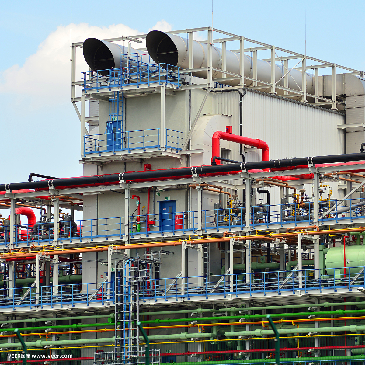 化學工業。制造化學產品的工廠。建筑和設備